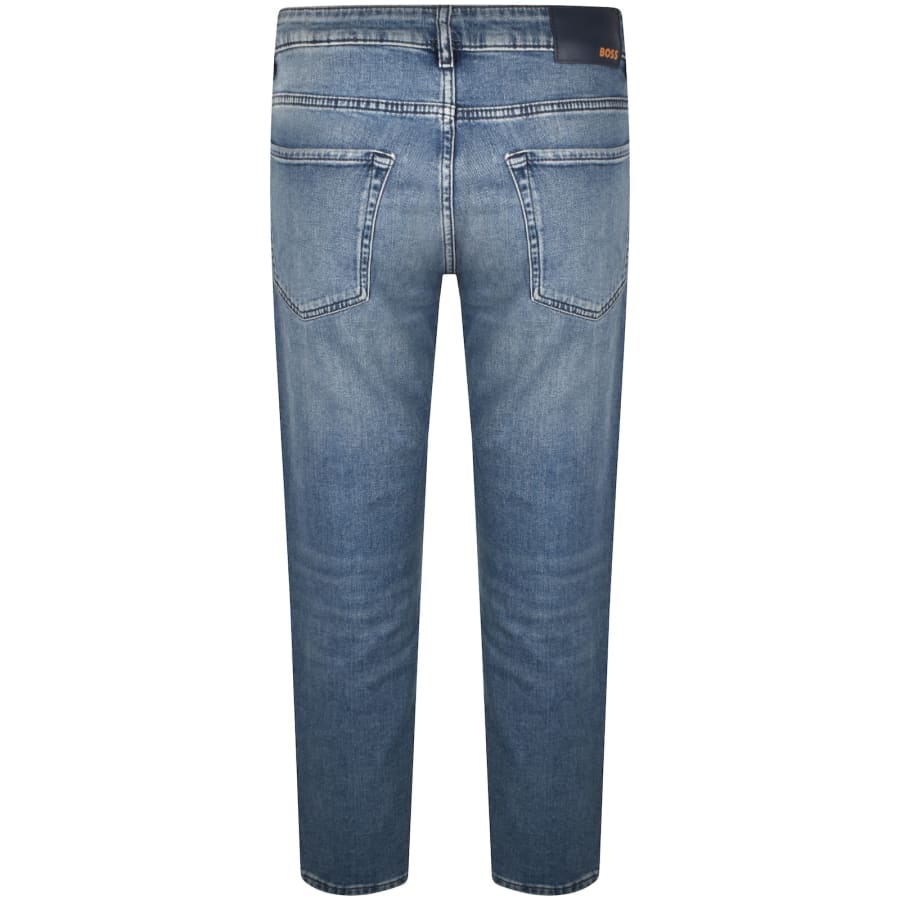 BOSS Maine Regular Fit Mid Wash Jeans Blue | Mainline